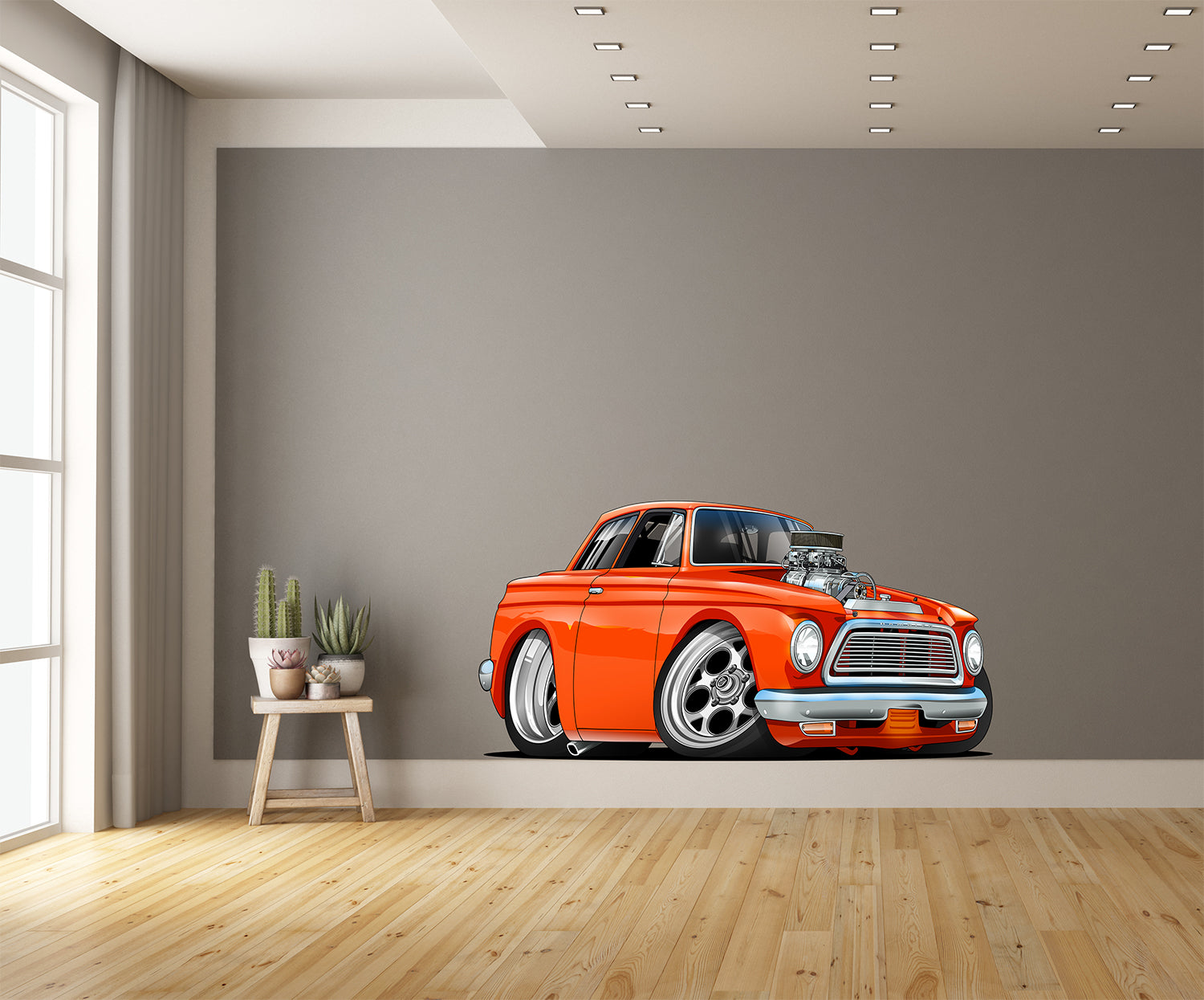 1962 AMC RAMBLER Hot Rod Wall Art contour cut WALL decal