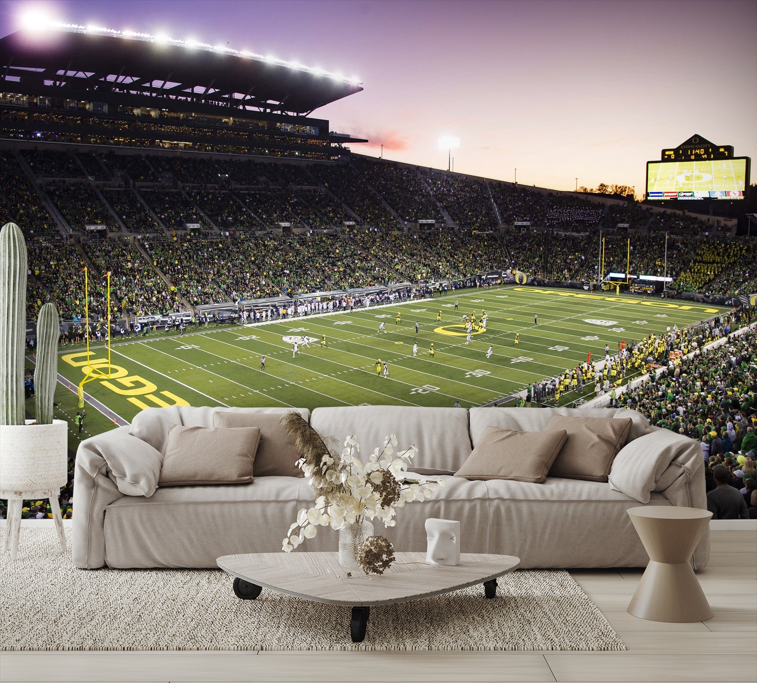 Autzen Oregon Football Stadium Wallpaper Mural