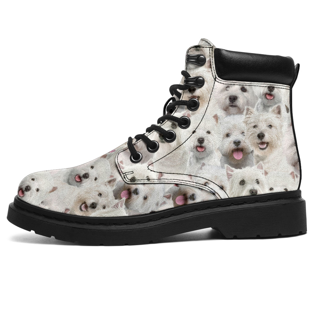 West Highland White Terrier Full Face all weather boots
