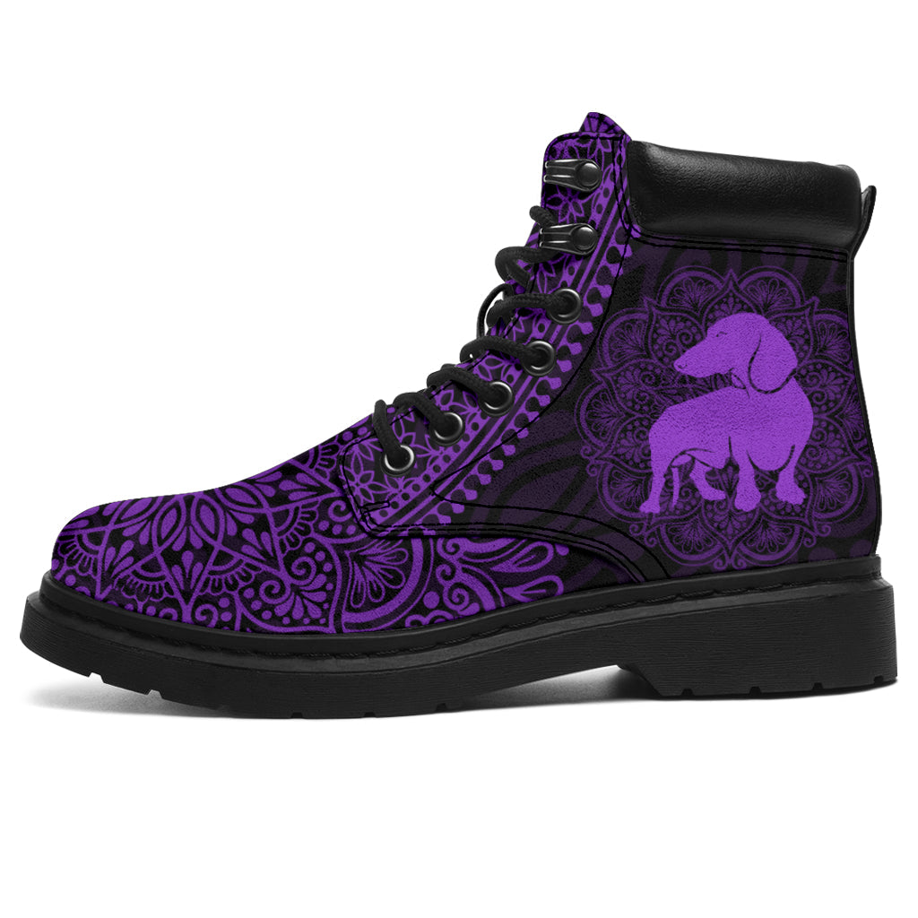 Dachshund Mandala all weather boots