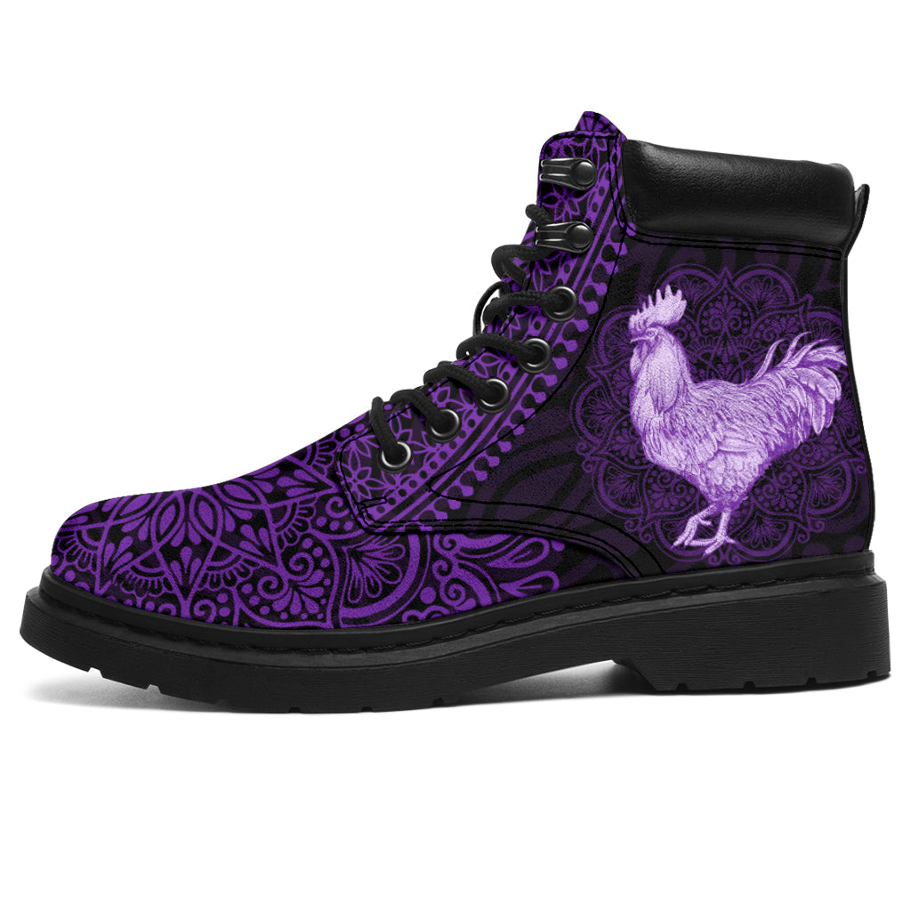 Chicken Mandala all weather boots