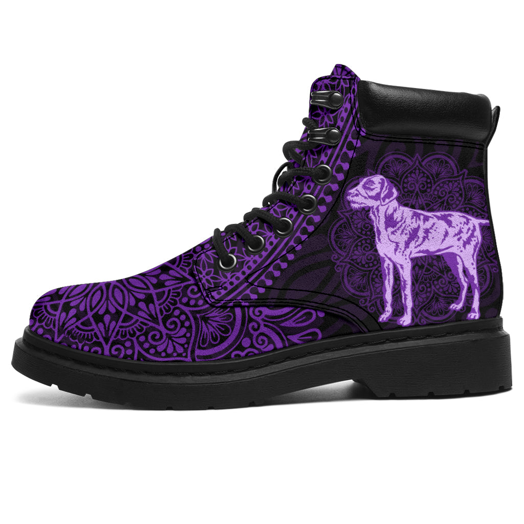 German Wirehaired Pointer Mandala all weather boots