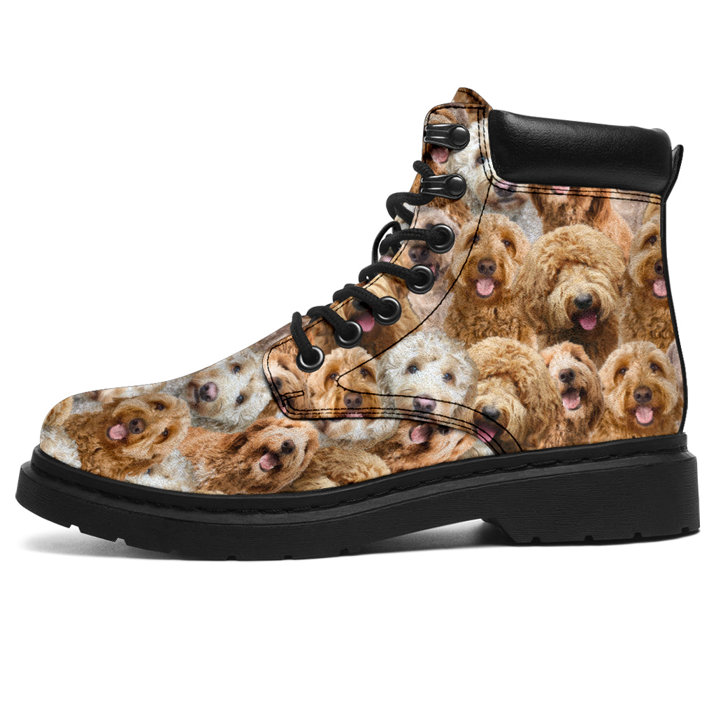 Goldendoodle Full Face all weather boots