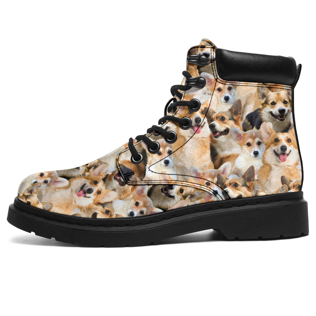 Welsh Corgi Full Face all weather boots