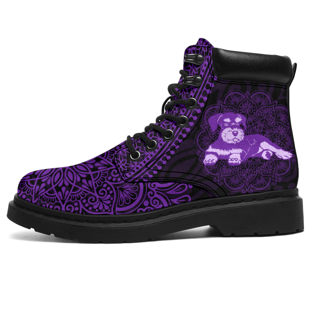 Schnauzer Mandala all weather boots