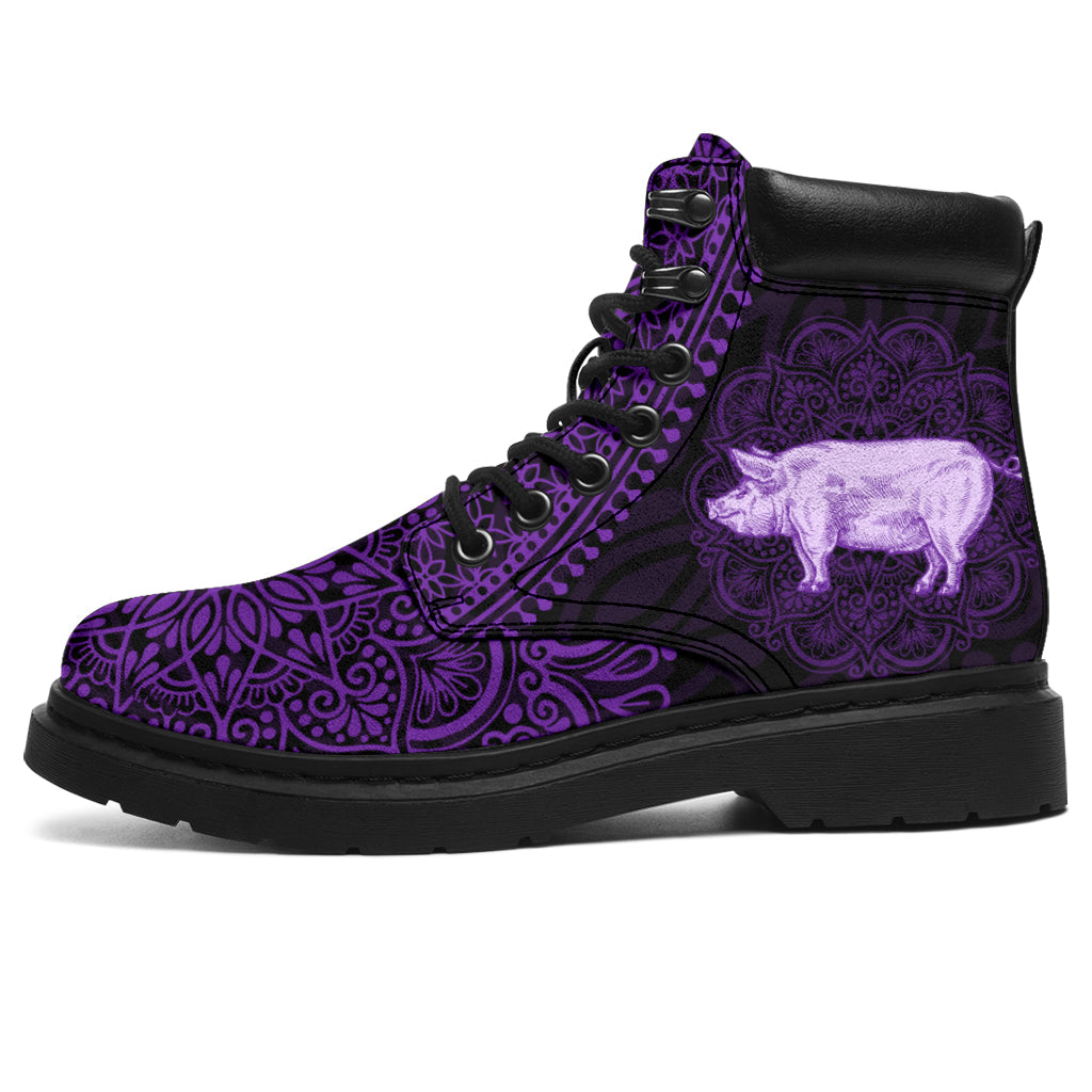Pig Mandala all weather boots