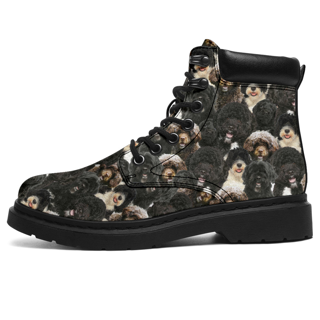 Portuguese Water Dog Full Face all weather boots