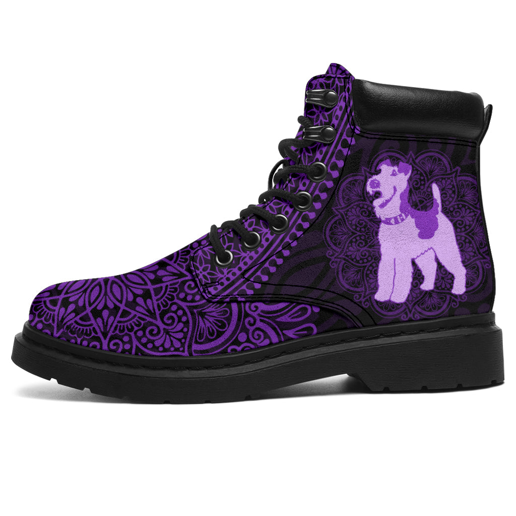 Wire Fox Terrier Mandala all weather boots