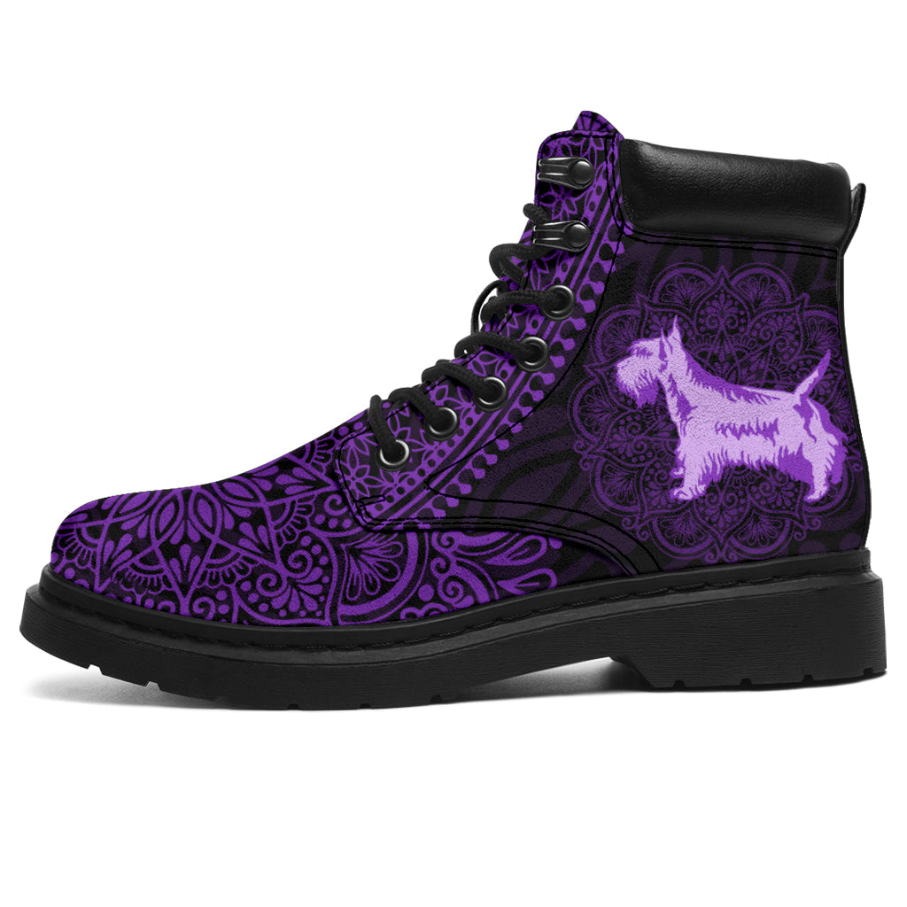 Scottish Terrier Mandala all weather boots