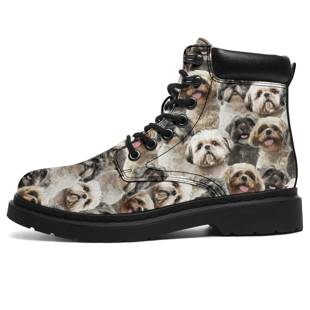 Shih Tzu Full Face all weather boots