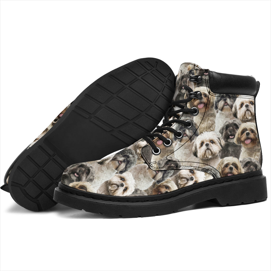Shih Tzu Full Face all weather boots