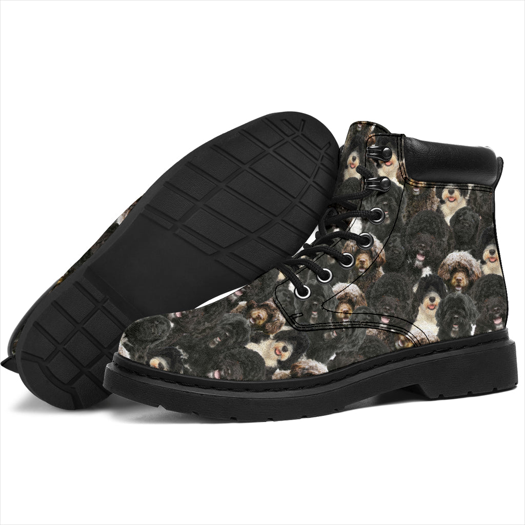 Portuguese Water Dog Full Face all weather boots