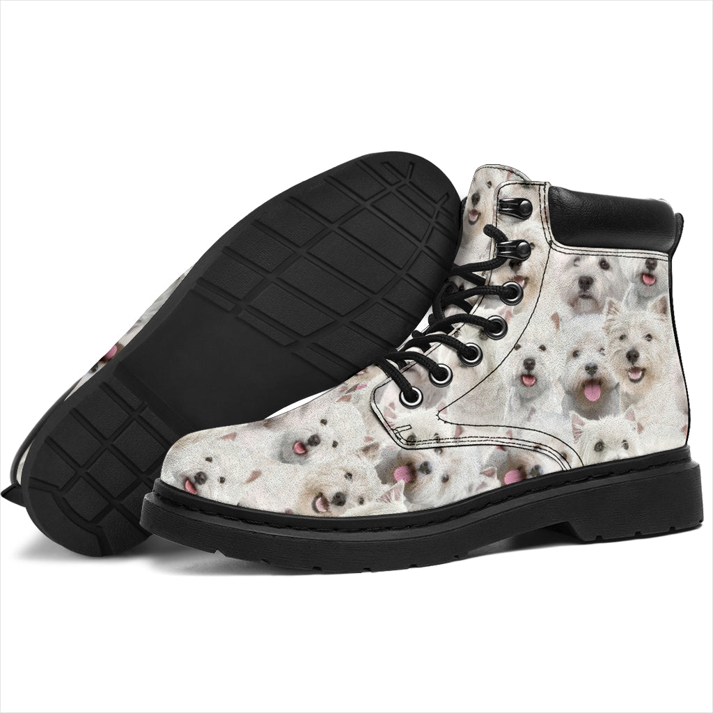 West Highland White Terrier Full Face all weather boots