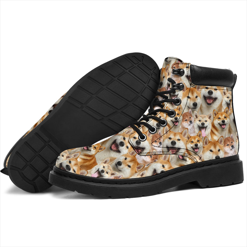 Shiba Inu Full Face all weather boots