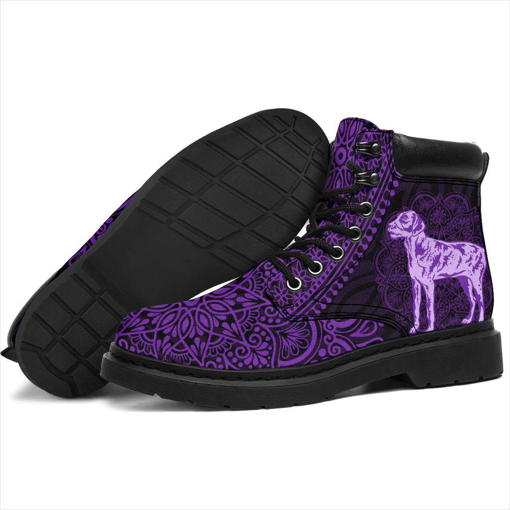 German Wirehaired Pointer Mandala all weather boots