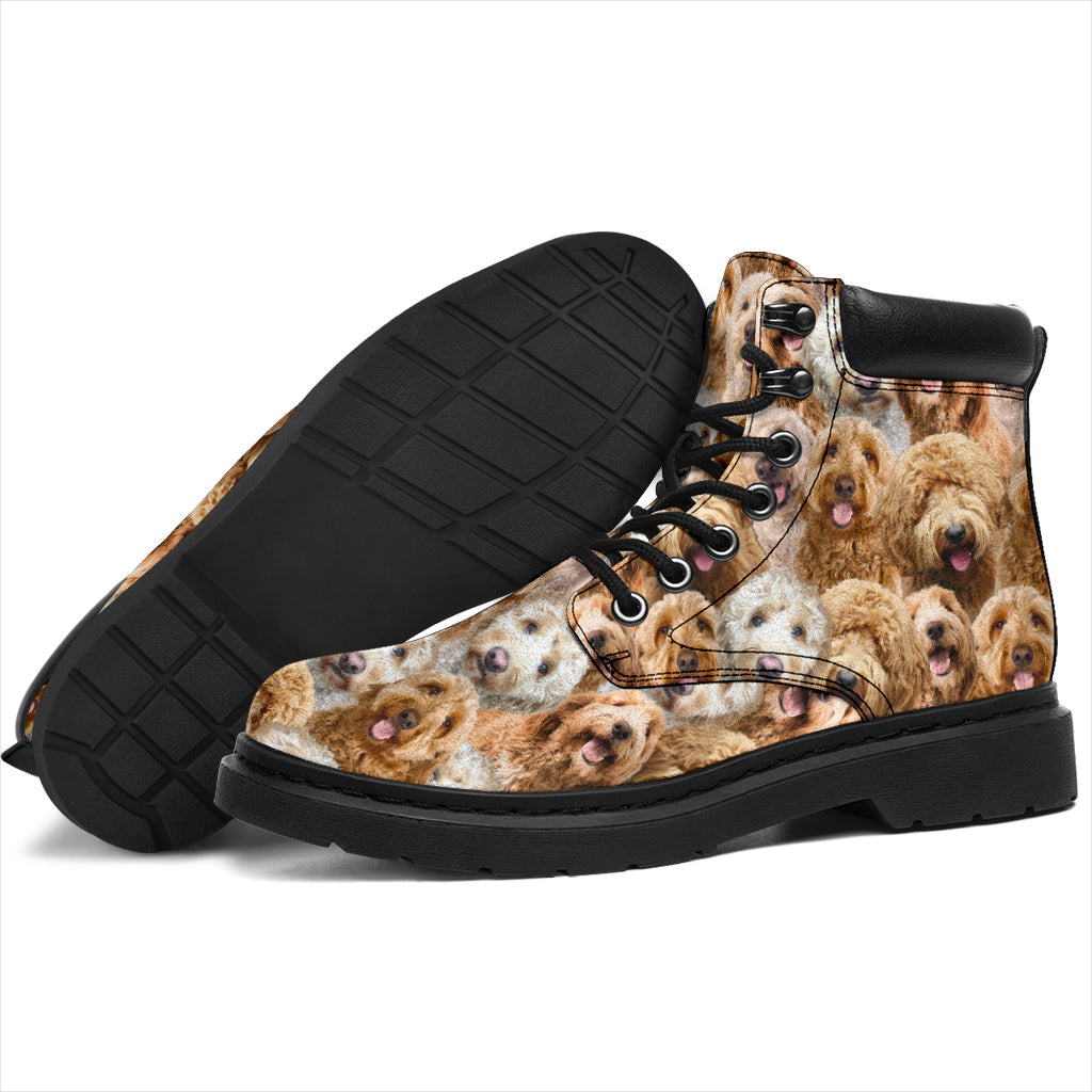 Goldendoodle Full Face all weather boots