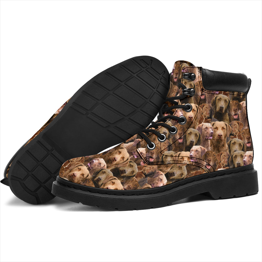 Chesapeake Bay Retriever Full Face all weather boots