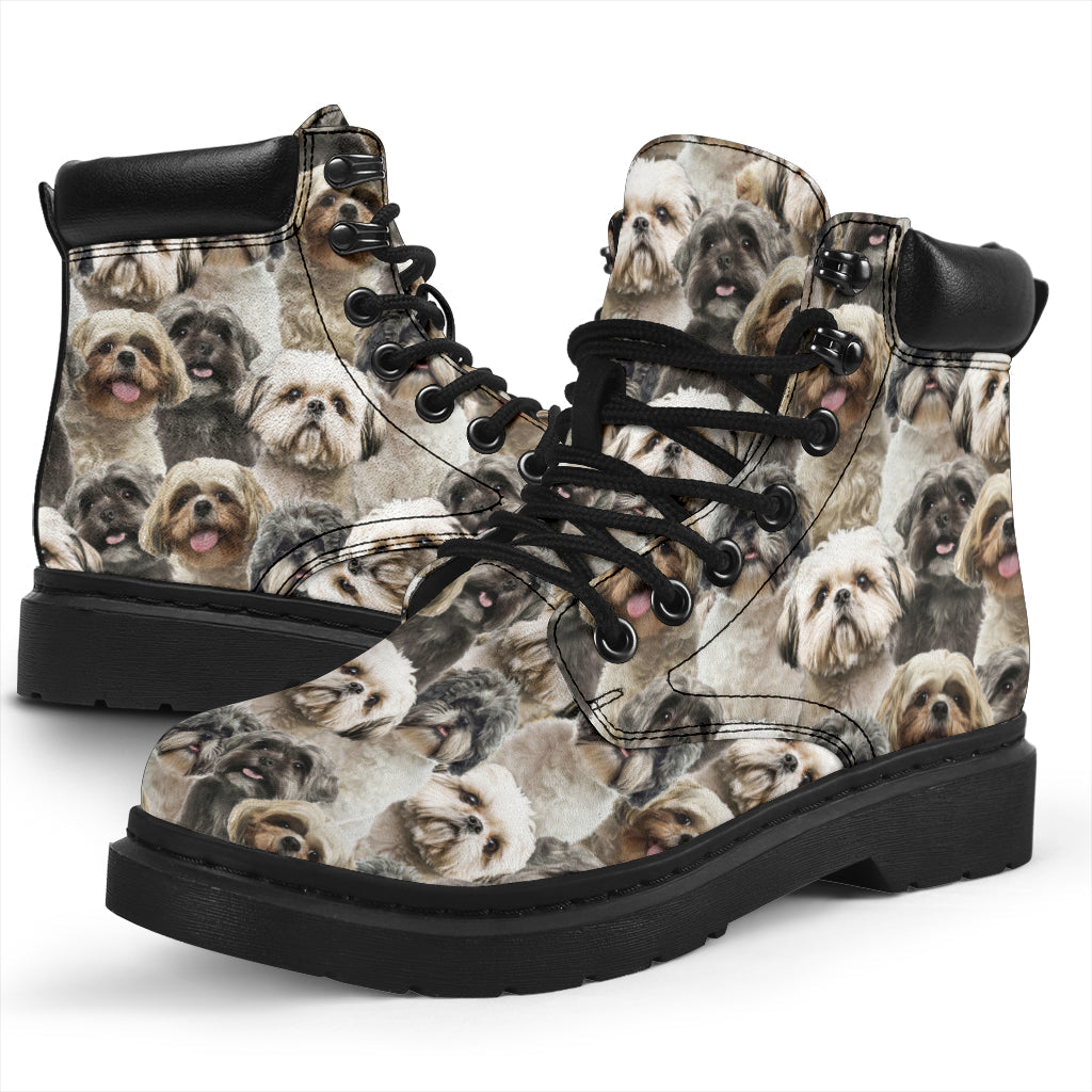 Shih Tzu Full Face all weather boots