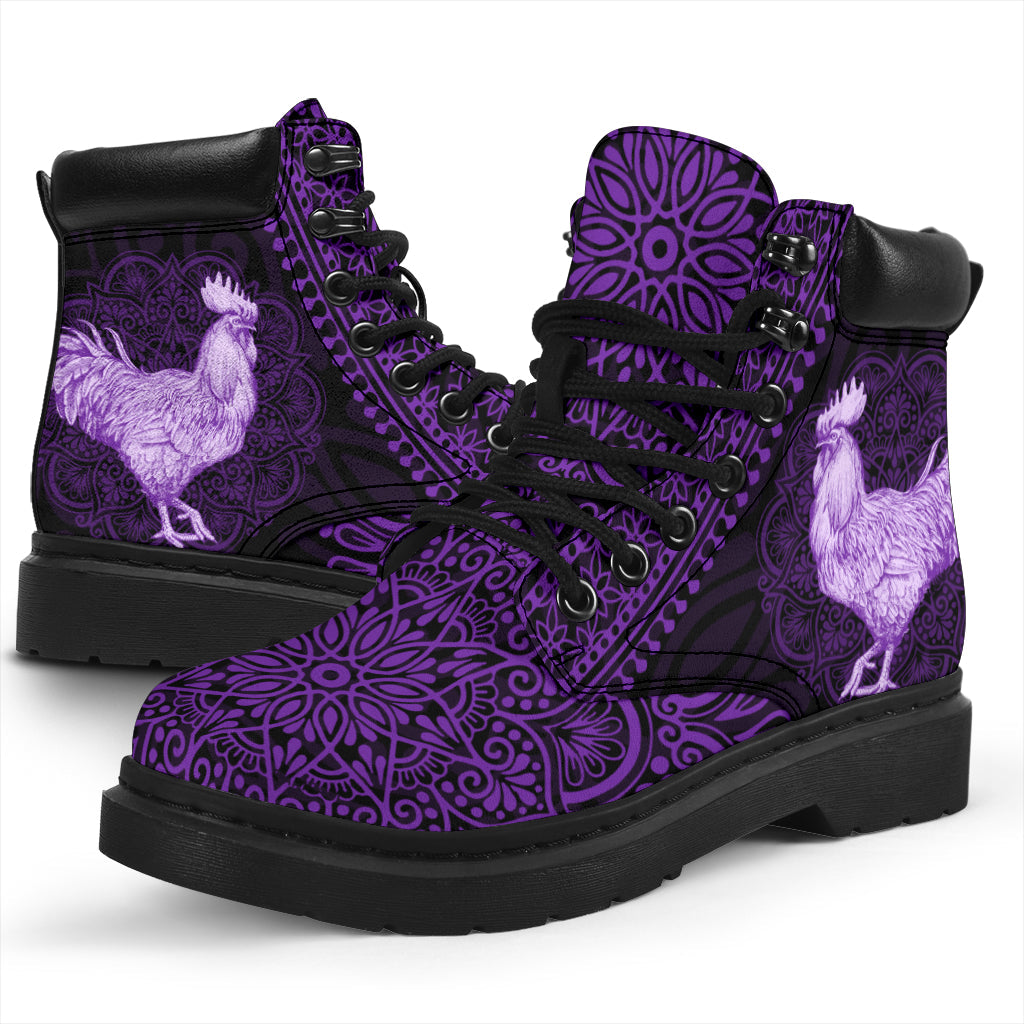 Chicken Mandala all weather boots