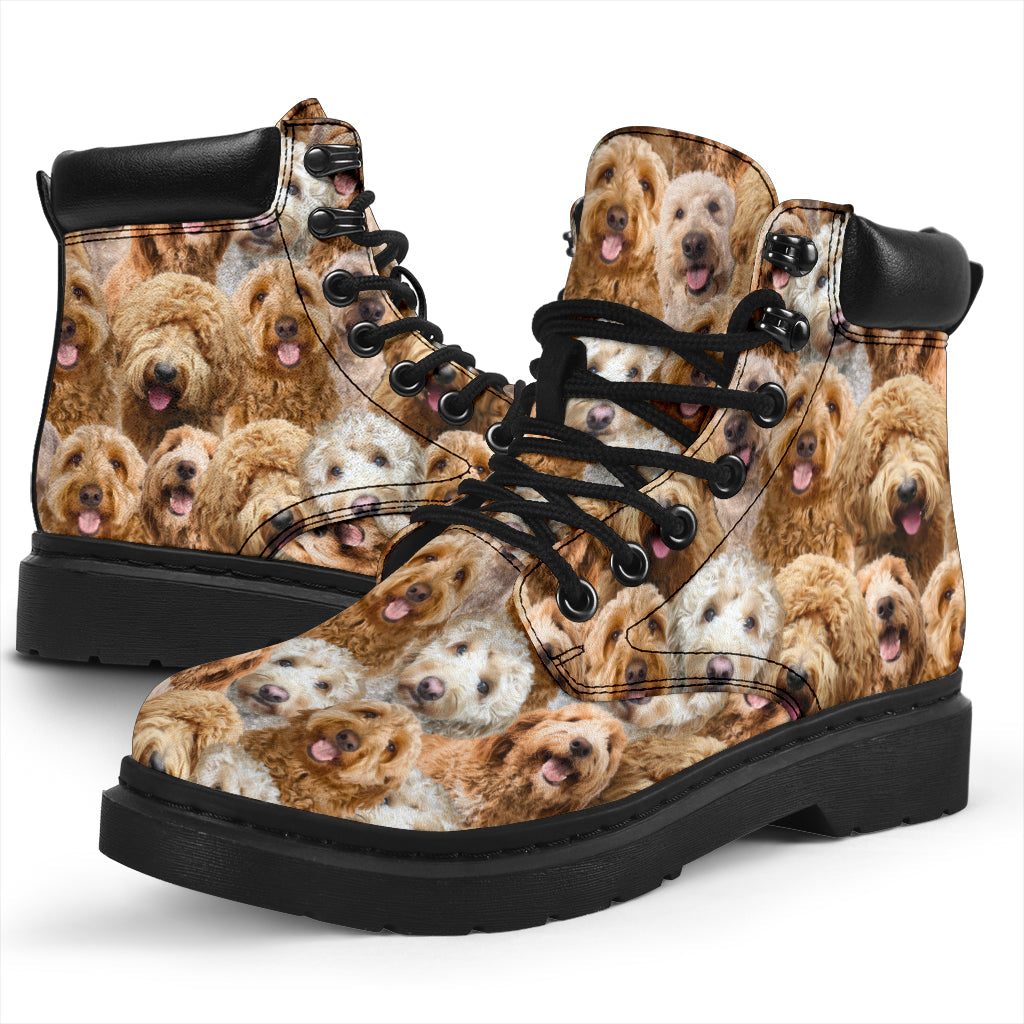 Goldendoodle Full Face all weather boots