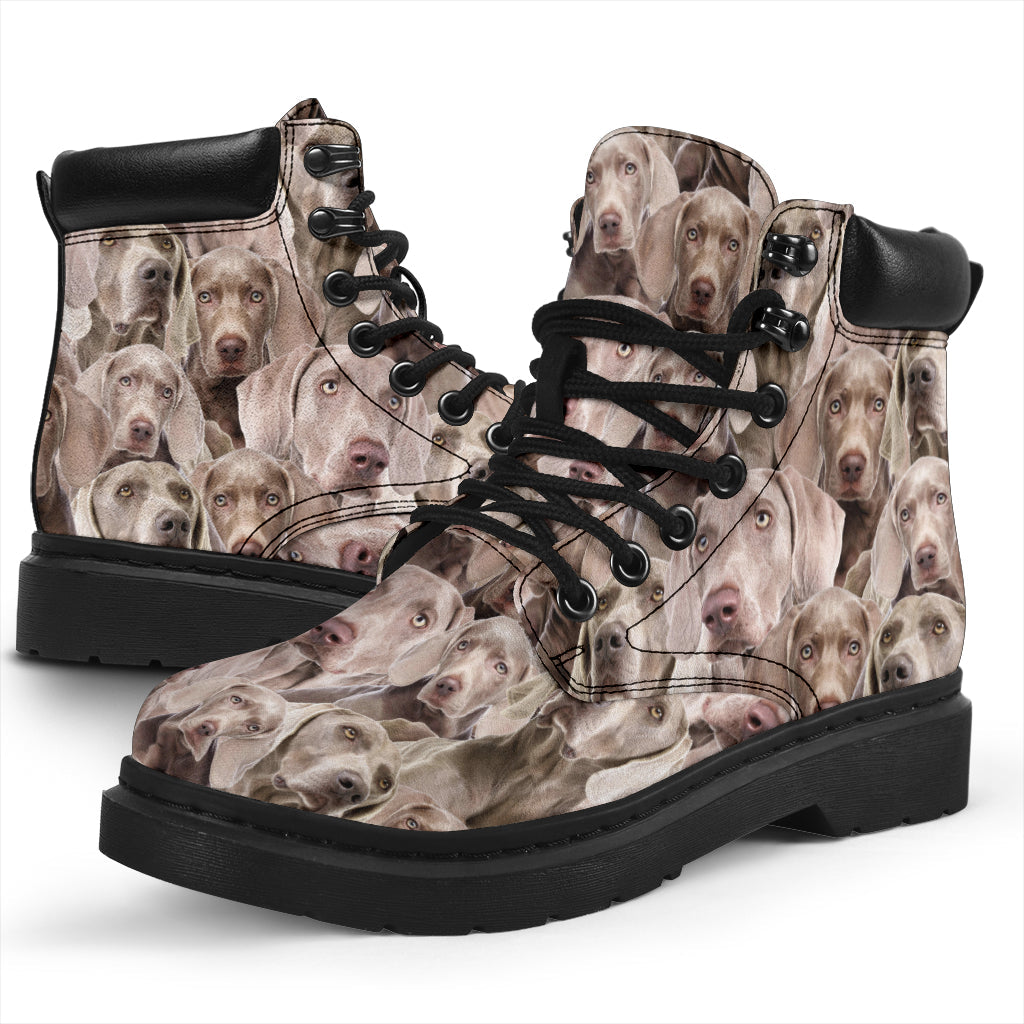 Weimaraner Full Face all weather boots