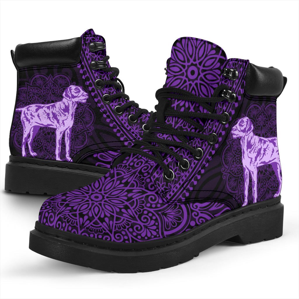 German Wirehaired Pointer Mandala all weather boots