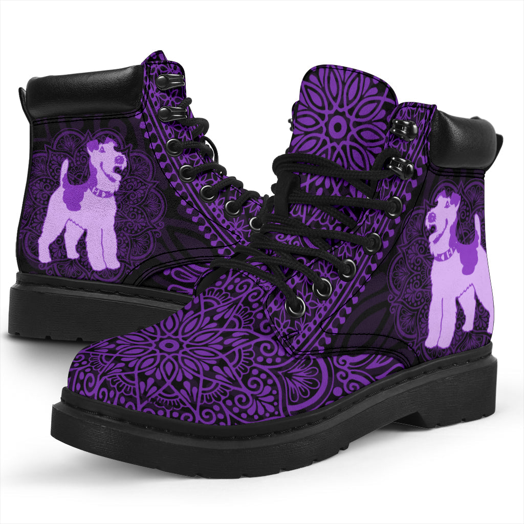 Wire Fox Terrier Mandala all weather boots