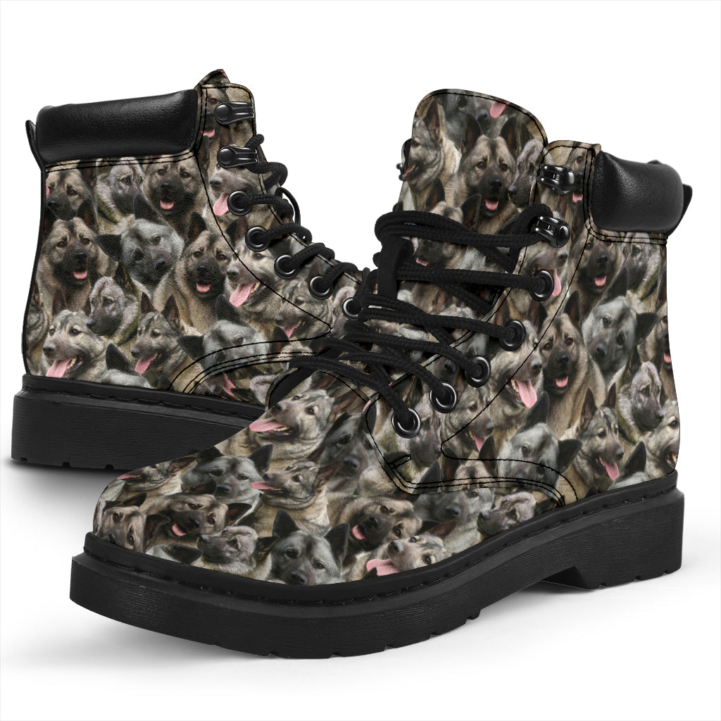 Norwegian Elkhound Full Face all weather boots