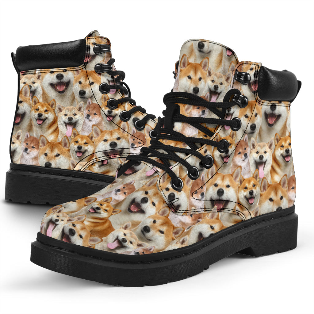 Shiba Inu Full Face all weather boots