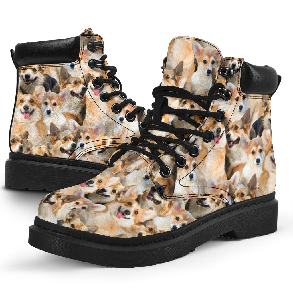 Welsh Corgi Full Face all weather boots