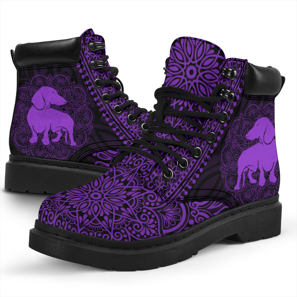 Dachshund Mandala all weather boots