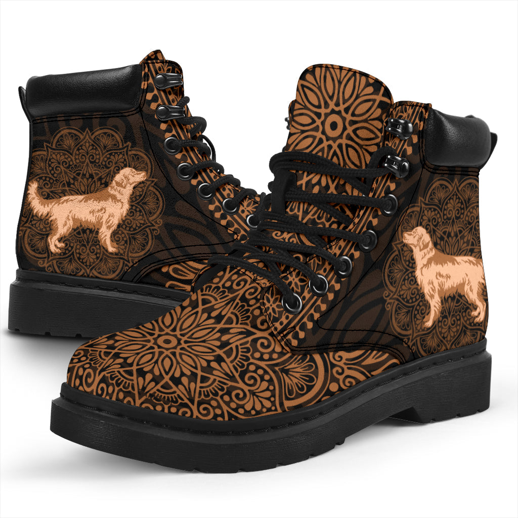 Golden Retriever Mandala all weather boots