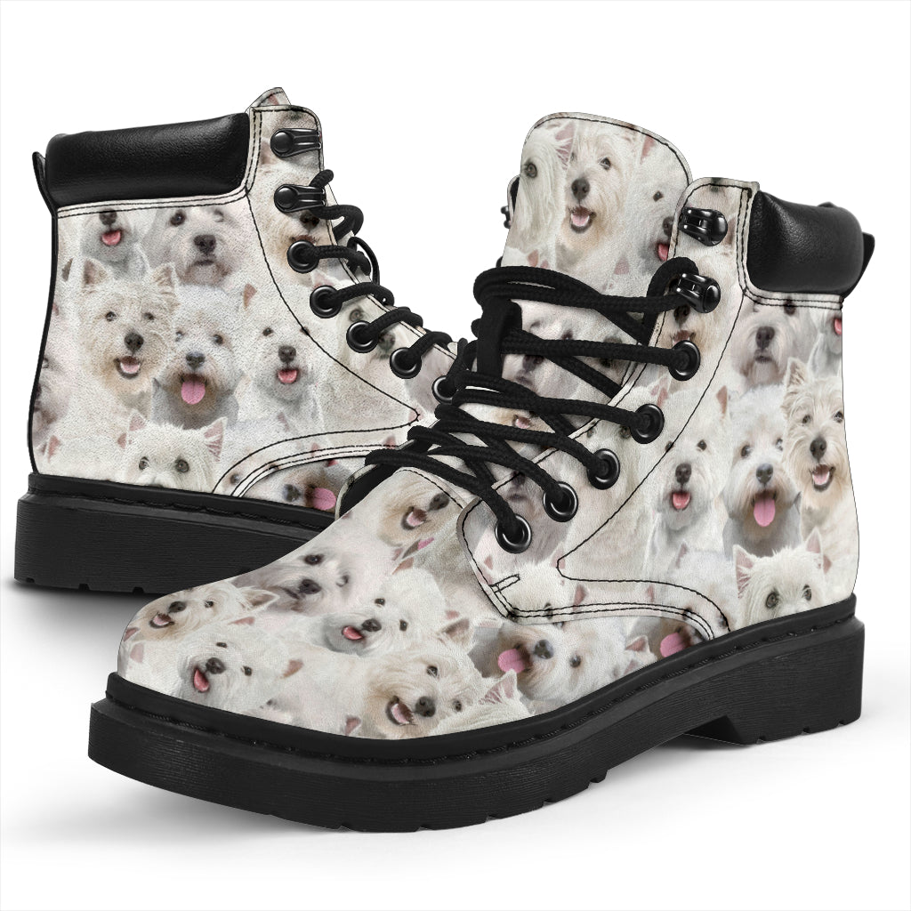 West Highland White Terrier Full Face all weather boots