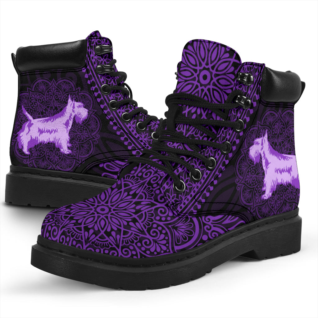 Scottish Terrier Mandala all weather boots
