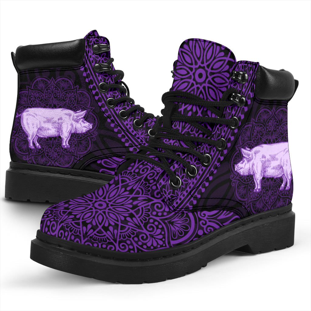 Pig Mandala all weather boots