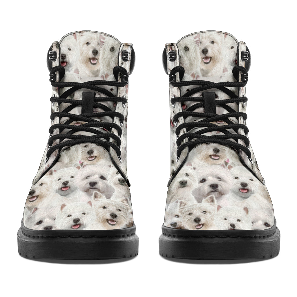 West Highland White Terrier Full Face all weather boots