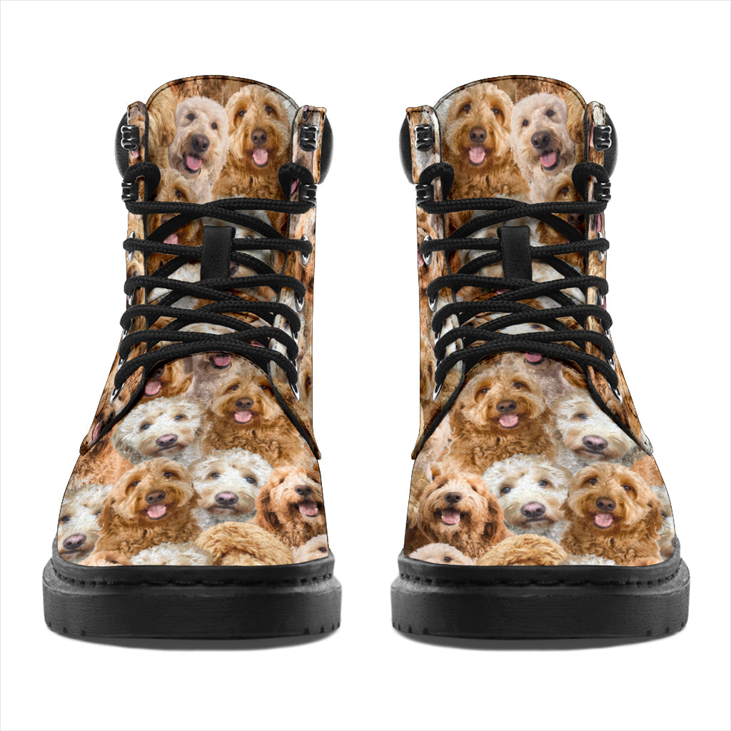 Goldendoodle Full Face all weather boots