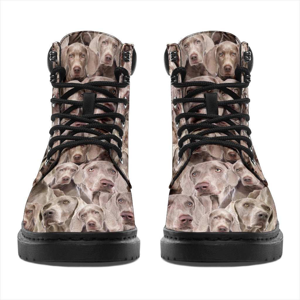 Weimaraner Full Face all weather boots