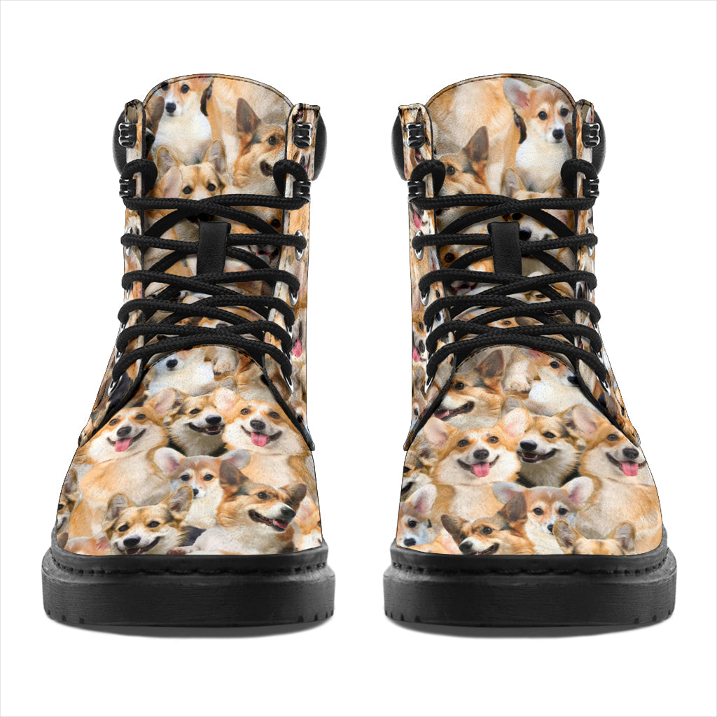 Welsh Corgi Full Face all weather boots