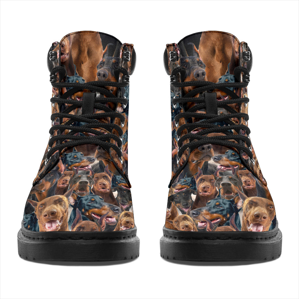 Doberman Pinscher Full Face all weather boots