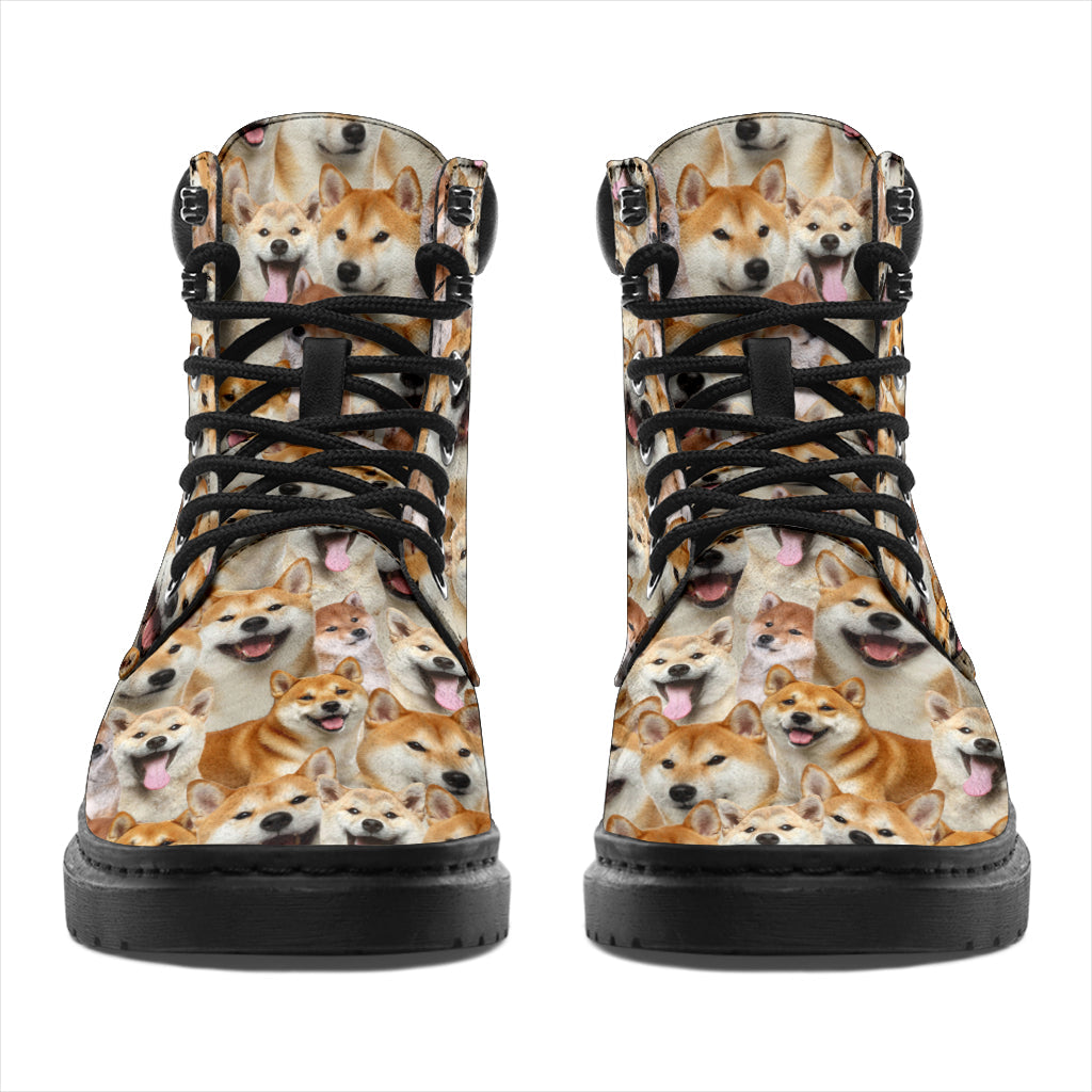 Shiba Inu Full Face all weather boots