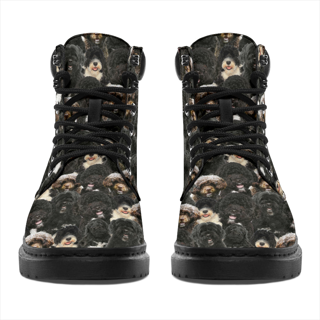 Portuguese Water Dog Full Face all weather boots