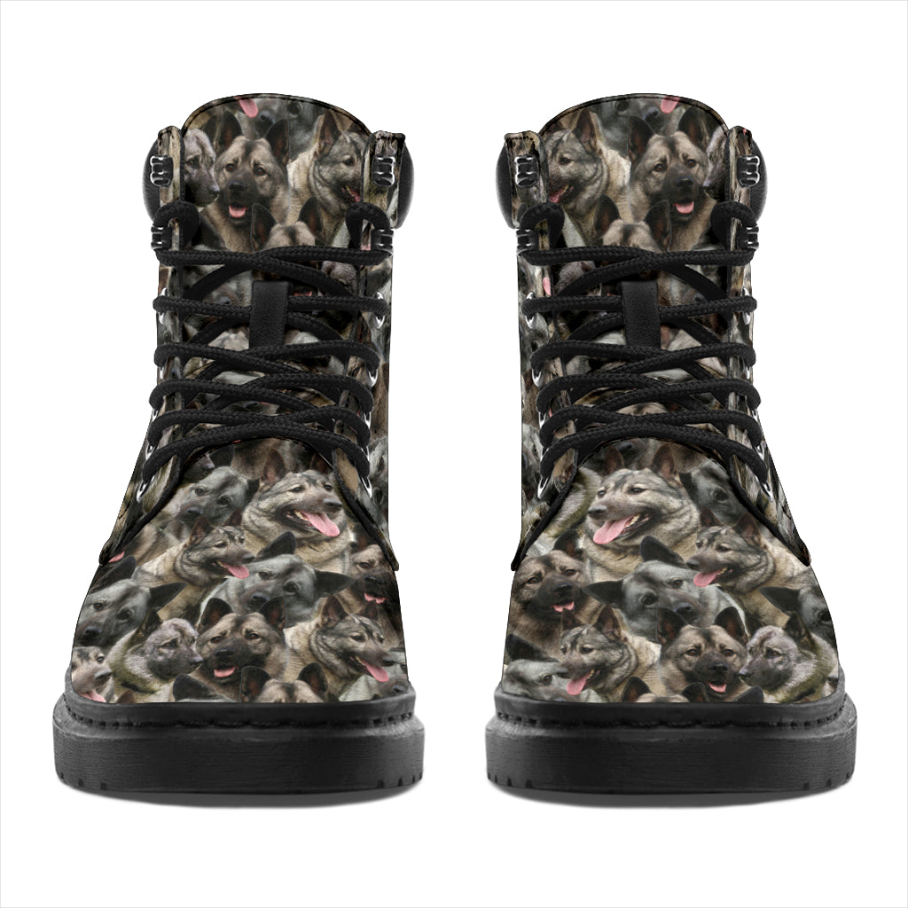 Norwegian Elkhound Full Face all weather boots