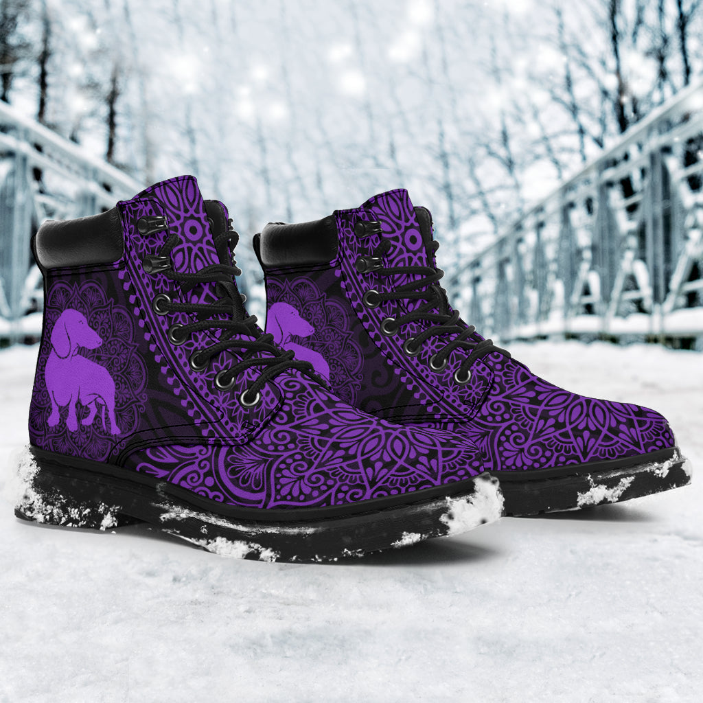 Dachshund Mandala all weather boots