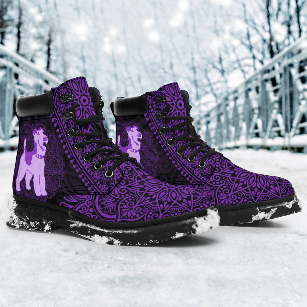Wire Fox Terrier Mandala all weather boots