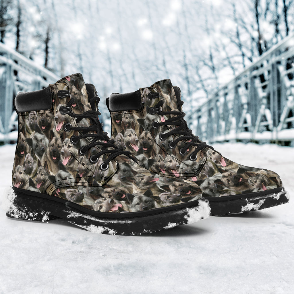 Norwegian Elkhound Full Face all weather boots