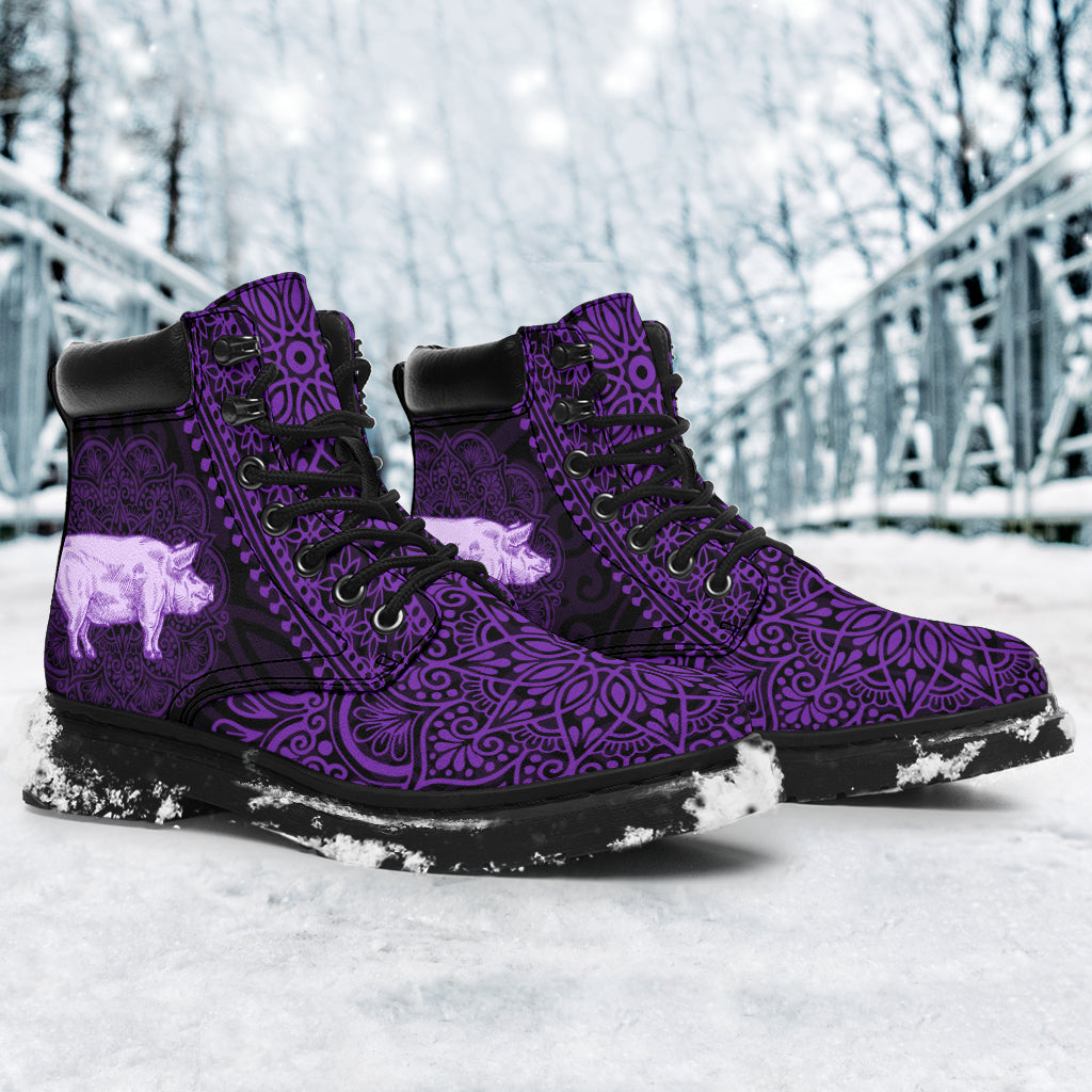 Pig Mandala all weather boots