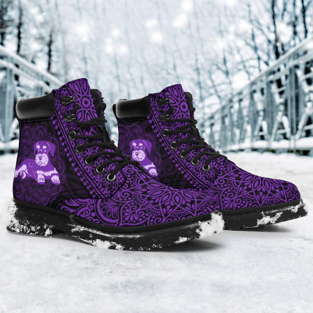 Schnauzer Mandala all weather boots