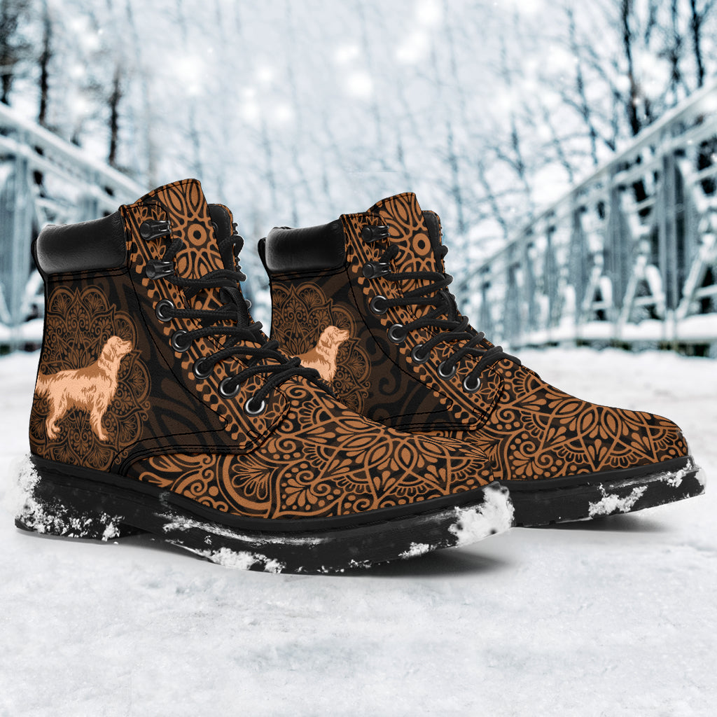 Golden Retriever Mandala all weather boots