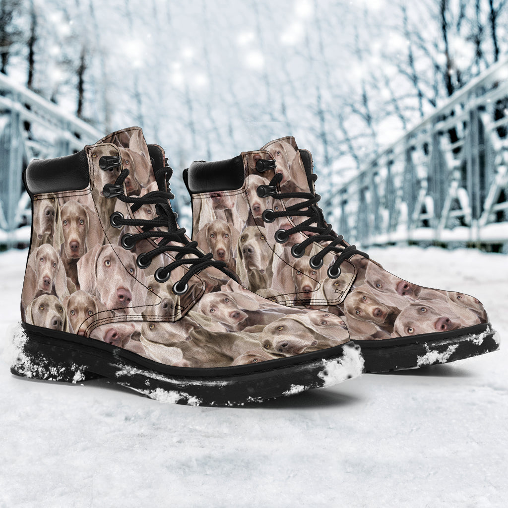 Weimaraner Full Face all weather boots
